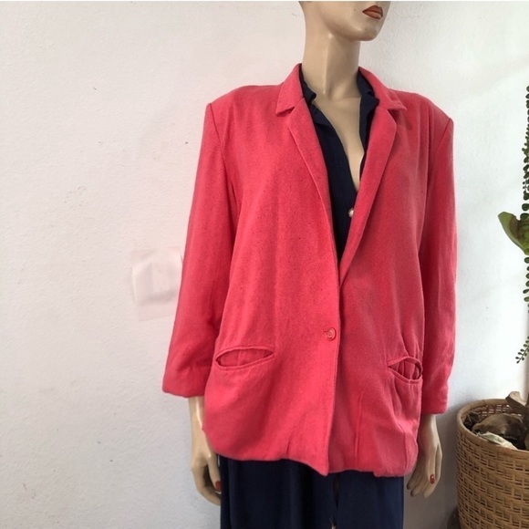 Jennings by Lyndal refsnes silk orange silk blazer front pocket size:14 - Picture 12 of 16